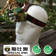 0.8W 1W LED Scheinwerfer, 1PC * Li-Poly Batterie Camping Outdoor Kohle Bergmann Lampe Bergbau Scheinwerfer schwimmende Licht, Angeln Licht